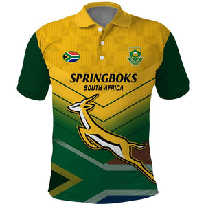 Custom South Africa Rugby Polo Shirt Springboks Go Champions African Pattern