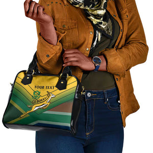 Custom South Africa Rugby Shoulder Handbag Springboks Go Champions African Pattern