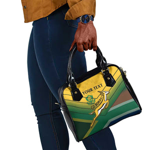 Custom South Africa Rugby Shoulder Handbag Springboks Go Champions African Pattern