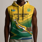 Custom South Africa Rugby Sleeveless Hoodie Springboks Go Champions African Pattern - African Pride