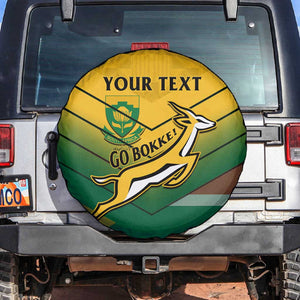 Custom South Africa Rugby Spare Tire Cover Springboks Go Champions African Pattern