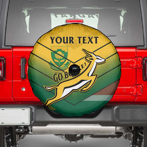 Custom South Africa Rugby Spare Tire Cover Springboks Go Champions African Pattern