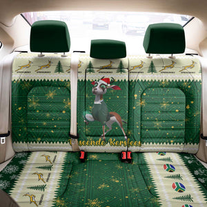 Custom South Africa Rugby Christmas Back Car Seat Cover Geseende Kersfees Springboks African Pattern