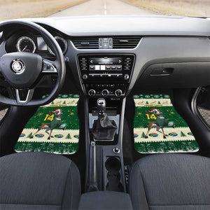 Custom South Africa Rugby Christmas Car Mats Geseende Kersfees Springboks African Pattern