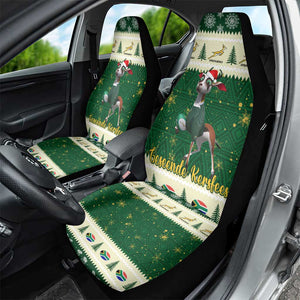 Custom South Africa Rugby Christmas Car Seat Cover Geseende Kersfees Springboks African Pattern