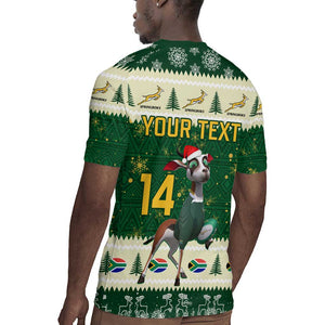 Custom South Africa Rugby Christmas Rugby Jersey Geseende Kersfees Springboks African Pattern