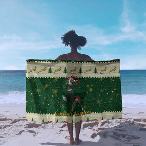 Custom South Africa Rugby Christmas Sarong Geseende Kersfees Springboks African Pattern