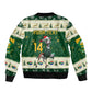 Custom South Africa Rugby Christmas Sleeve Zip Bomber Jacket Geseende Kersfees Springboks African Pattern