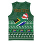 Personalised South Africa Christmas Basketball Jersey Cool Santa Claus With South African Map LT14