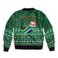 Personalised South Africa Christmas Bomber Jacket Cool Santa Claus With South African Map