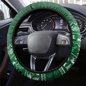 South Africa Christmas Steering Wheel Cover Cool Santa Claus With South African Map