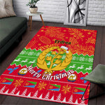 Personalised Eritrea Christmas Area Rug Eritrean Olive Santa Claus Merry Xmas