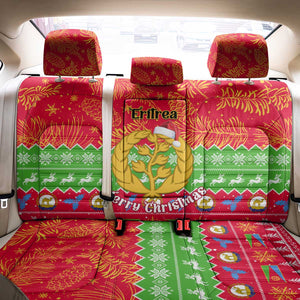 Personalised Eritrea Christmas Back Car Seat Cover Eritrean Olive Santa Claus Merry Xmas