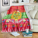 Personalised Eritrea Christmas Blanket Eritrean Olive Santa Claus Merry Xmas