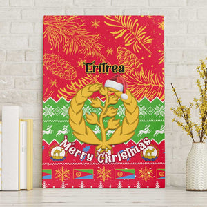 Personalised Eritrea Christmas Canvas Wall Art Eritrean Olive Santa Claus Merry Xmas