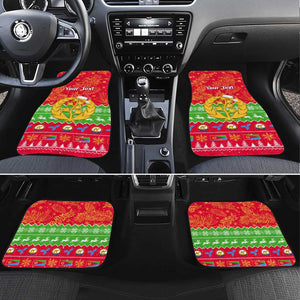 Personalised Eritrea Christmas Car Mats Eritrean Olive Santa Claus Merry Xmas