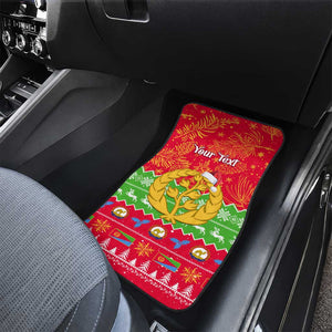 Personalised Eritrea Christmas Car Mats Eritrean Olive Santa Claus Merry Xmas