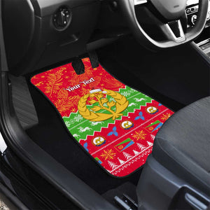 Personalised Eritrea Christmas Car Mats Eritrean Olive Santa Claus Merry Xmas