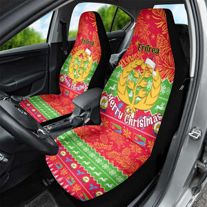 Personalised Eritrea Christmas Car Seat Cover Eritrean Olive Santa Claus Merry Xmas