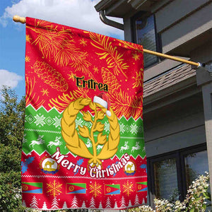 Personalised Eritrea Christmas Garden Flag Eritrean Olive Santa Claus Merry Xmas