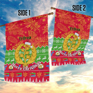 Personalised Eritrea Christmas Garden Flag Eritrean Olive Santa Claus Merry Xmas