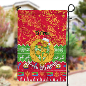 Personalised Eritrea Christmas Garden Flag Eritrean Olive Santa Claus Merry Xmas