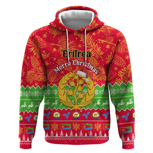 Personalised Eritrea Christmas Hoodie Eritrean Olive Santa Claus Merry Xmas