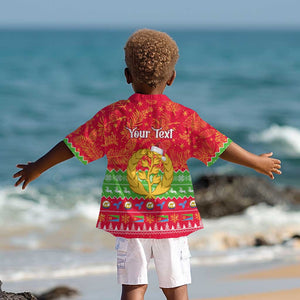 Personalised Eritrea Christmas Kid Hawaiian Shirt Eritrean Olive Santa Claus Merry Xmas