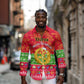 Personalised Eritrea Christmas Long Sleeve Button Shirt Eritrean Olive Santa Claus Merry Xmas