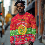 Personalised Eritrea Christmas Long Sleeve Shirt Eritrean Olive Santa Claus Merry Xmas LT14