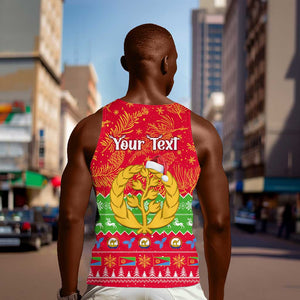 Personalised Eritrea Christmas Men Tank Top Eritrean Olive Santa Claus Merry Xmas