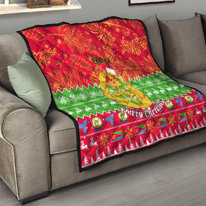 Personalised Eritrea Christmas Quilt Eritrean Olive Santa Claus Merry Xmas