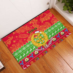 Personalised Eritrea Christmas Rubber Doormat Eritrean Olive Santa Claus Merry Xmas