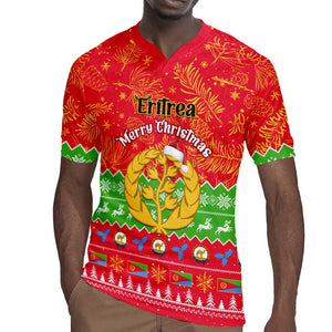 Personalised Eritrea Christmas Rugby Jersey Eritrean Olive Santa Claus Merry Xmas