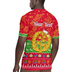 Personalised Eritrea Christmas Rugby Jersey Eritrean Olive Santa Claus Merry Xmas