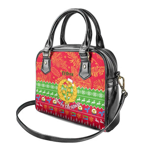 Personalised Eritrea Christmas Shoulder Handbag Eritrean Olive Santa Claus Merry Xmas