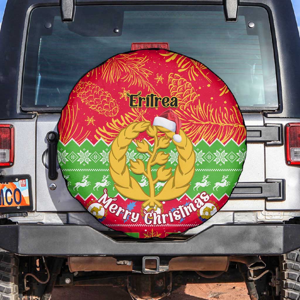 Personalised Eritrea Christmas Spare Tire Cover Eritrean Olive Santa Claus Merry Xmas