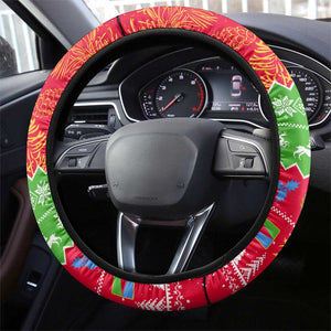 Eritrea Christmas Steering Wheel Cover Eritrean Olive Santa Claus Merry Xmas