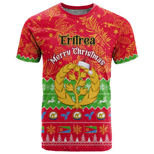 Personalised Eritrea Christmas T shirt Eritrean Olive Santa Claus Merry Xmas