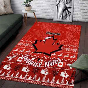 Personalised Canada Christmas Area Rug Maple Leaf Santa With Map Merry Xmas