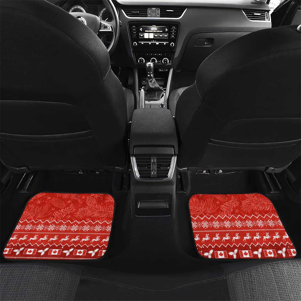 Personalised Canada Christmas Car Mats Maple Leaf Santa With Map Merry Xmas
