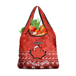 Personalised Canada Christmas Grocery Bag Maple Leaf Santa With Map Merry Xmas