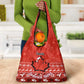 Personalised Canada Christmas Grocery Bag Maple Leaf Santa With Map Merry Xmas