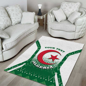 Personalized Afro Algeria Area Rug Coat Of Arms African Pattern