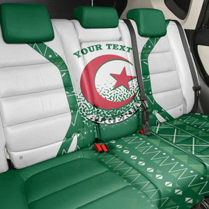 Personalized Afro Algeria Back Car Seat Cover Coat Of Arms African Pattern