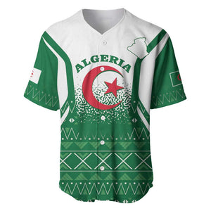 Personalized Afro Algeria Baseball Jersey Coat Of Arms African Pattern