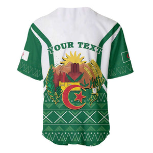 Personalized Afro Algeria Baseball Jersey Coat Of Arms African Pattern