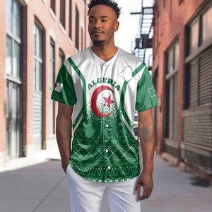 Personalized Afro Algeria Baseball Jersey Coat Of Arms African Pattern