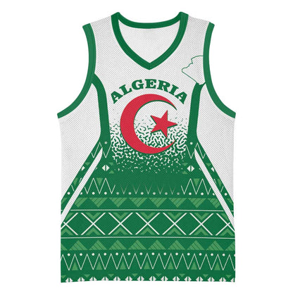 Personalized Afro Algeria Basketball Jersey Coat Of Arms African Pattern LT14