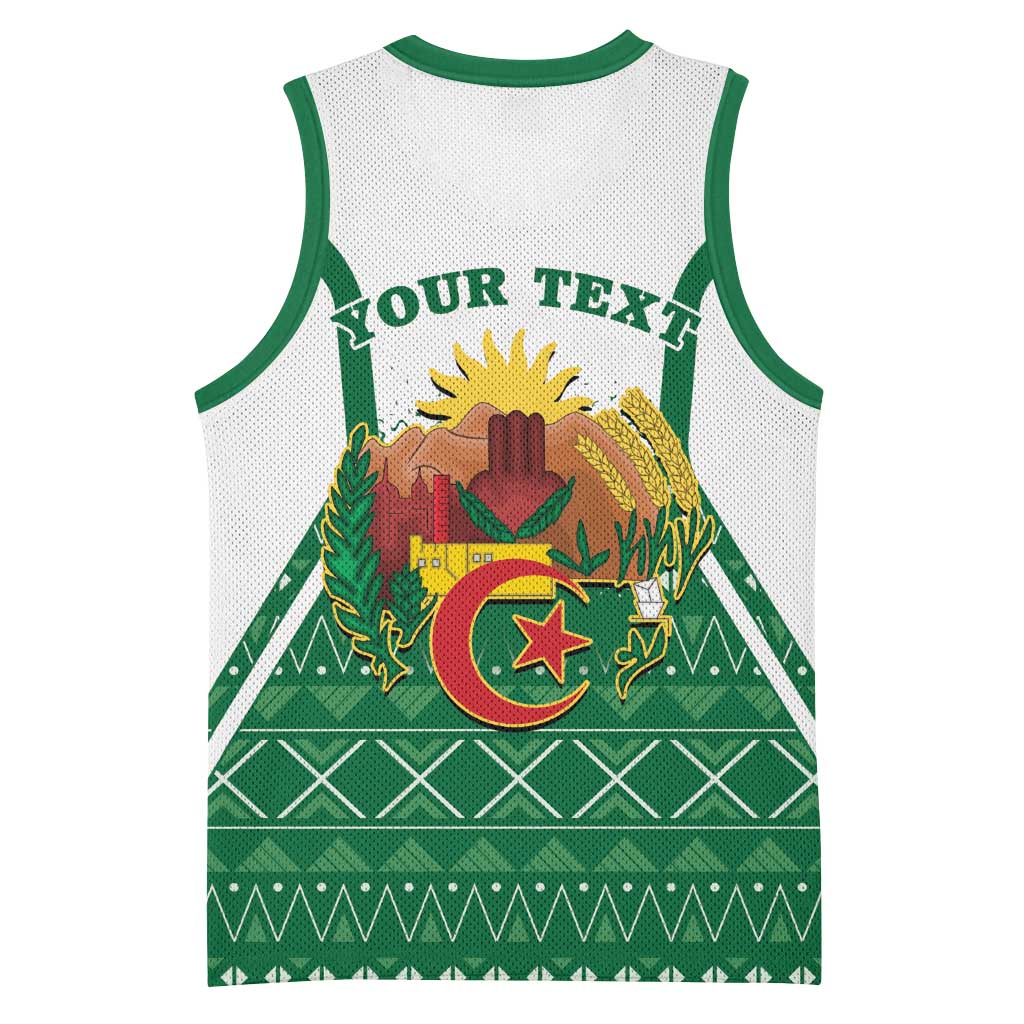 Personalized Afro Algeria Basketball Jersey Coat Of Arms African Pattern LT14